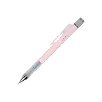 a pink mono graph pencil with a clear cap