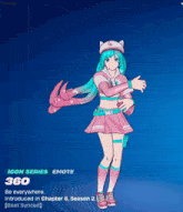 a girl in a pink and white outfit with the words 360 be everywhere proceed in chapter 6 season 2 beat synced on the bottom