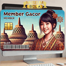 a computer screen displays a member gacor member slot card