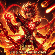 a poster for museum bola situs slot gacor 2024 with a cartoon character