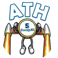 a logo for ath swapxl with a cartoon character