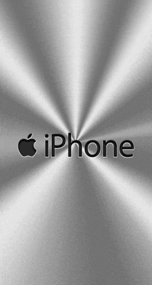 a silver background with the apple iphone logo