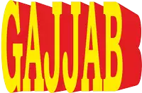 a red and yellow sign that says " gajubab "