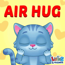a lucas and friends sticker with a cat on it