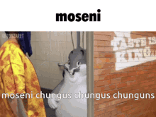 a cartoon of a bunny with the words " moseni " on the top