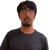 a pixelated image of a man with glasses and a mustache