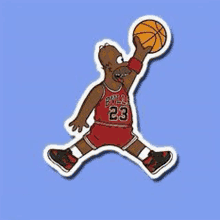 homer simpson is wearing a chicago bulls jersey and jumpman shoes and holding a basketball .