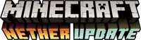 a logo for minecraft that says ' minecraft nether update '