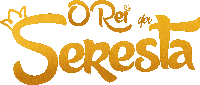 a gold logo for o rei da seresta