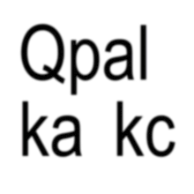 a white background with the letters qpal ka kc