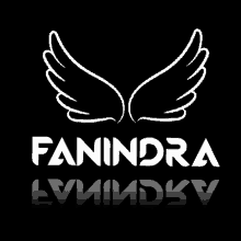 a black background with a white logo for panndra