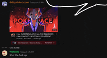 a screenshot of a video called poke face