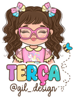 a cartoon of a girl with glasses and the word terca