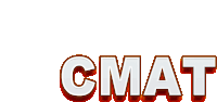 a white background with the word cmat in red