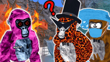 a cartoon monkey wearing a top hat with the name name on it