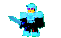 a cartoon character with a sword and sunglasses on