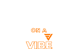 a logo that says on a vibe with an orange triangle