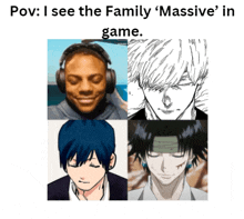 a meme that says i see the family ' massive ' in game