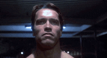 arnold schwarzenegger says " give them to me " in a movie scene