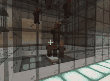 a screenshot of a minecraft game with a cross in the middle of the screen