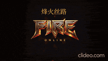 a video of a fire explosion with clideo.com in the bottom right corner