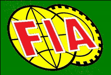 a green background with a yellow circle with the word fia in red