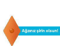 a blue and orange arrow that says agzinz srin olsun