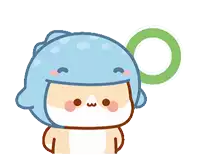 a cartoon character wearing a fish hat and a white mask