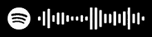 a spotify logo with a sound wave on a black background