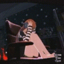 a cartoon of a woman sitting on a couch reading a book