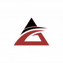 a red and black triangle with the letter a inside of it