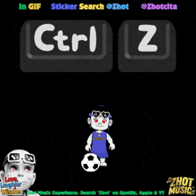 a screenshot of a sticker search with the ctrl and z keys