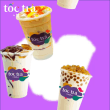 four different flavors of toc tra by tealive