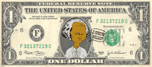 a one dollar bill that says federal reserve note