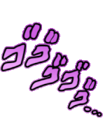 a white background with purple letters that say jojo 's bizarre adventure on it