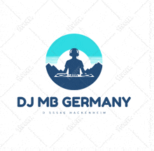 a logo for dj mb germany shows a dj playing music