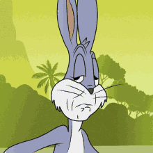 a cartoon of bugs bunny with a sad expression on his face