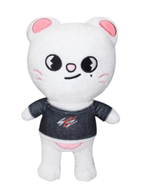 a stuffed animal wearing a black shirt that says 4kz on it