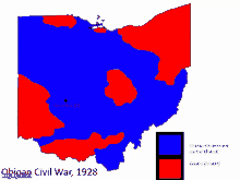 a map of the ohioan civil war 1928