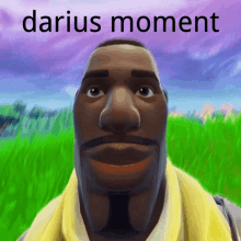 a cartoon character with the words darius moment written above him