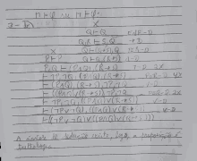 a piece of paper with math equations written in black marker