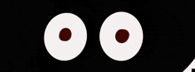 a pair of white circles with brown spots on them