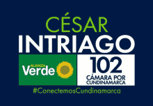 a poster for a candidate named césar intrago