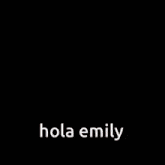 a stuffed animal with glasses and the words hola emily