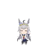 a pixel art drawing of a girl with a horse 's head