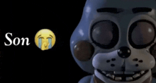 bonnie from five nights at freddy 's is crying and has a tear coming out of his eye .
