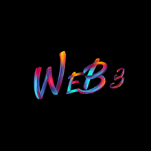 the word web3 is written in colorful letters