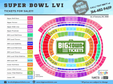 a big town tickets ad for super bowl lvi tickets for sale