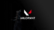 a black background with a white logo that says valorant