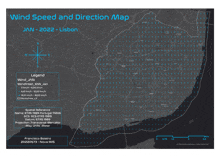 a wind speed and direction map for jan - 2022